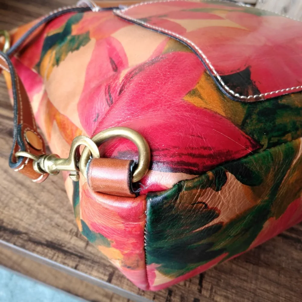 Patricia Nash “Luzille” Floral Leather Backpack in Excellent Condition